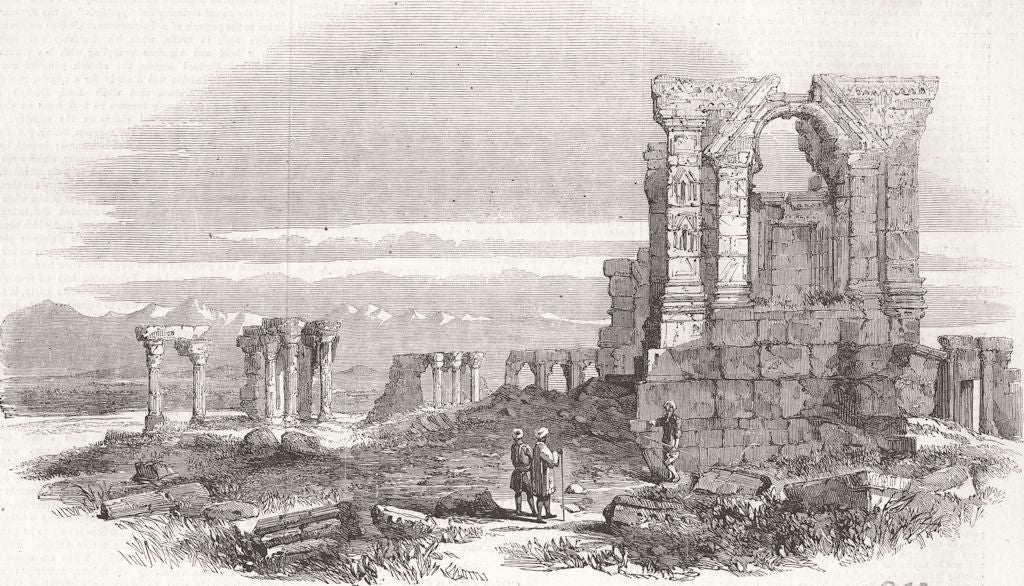 PAKISTAN. Ruins of temple, nr Islamabad 1857 old antique vintage print picture
